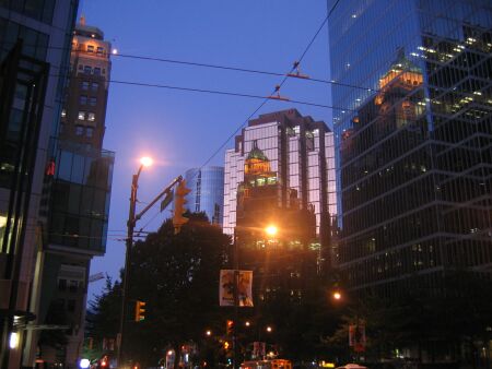 Reflets nuit Vancouver